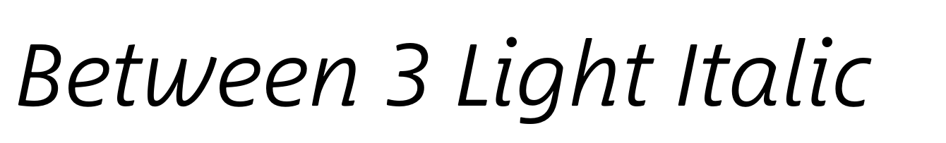Between 3 Light Italic